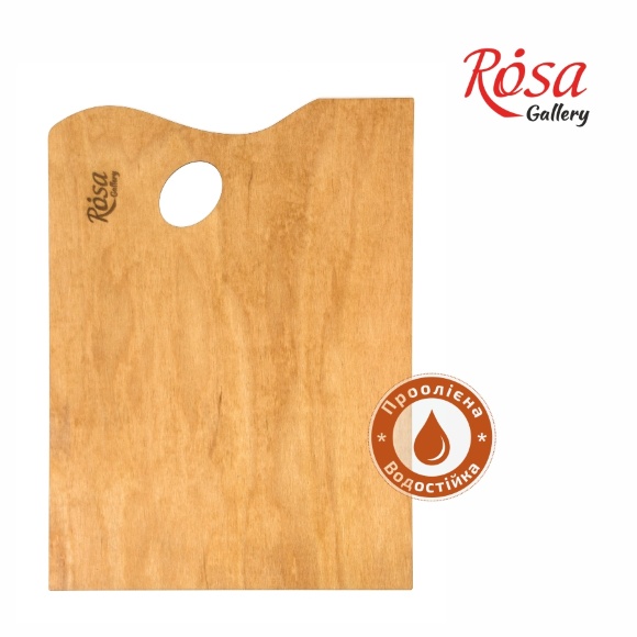 Палитра деревянная под этюдники подольского типа прямоугольная промасленная 38,5х28,5 см. ROSA Gallery