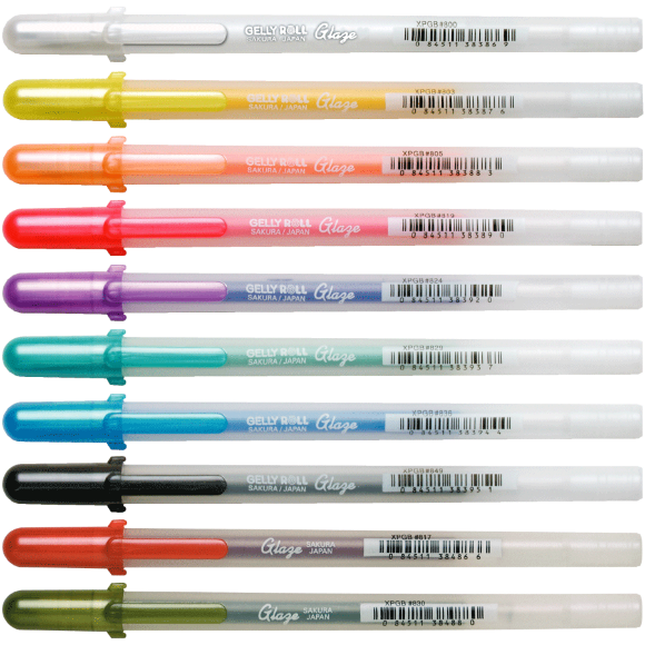 Ручка гелевая GLAZE 3D-ROLLER Оранжевый Sakura