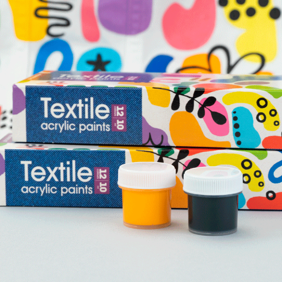 Набор акриловых красок для росписи тканей Colors 12×10мл Arteo