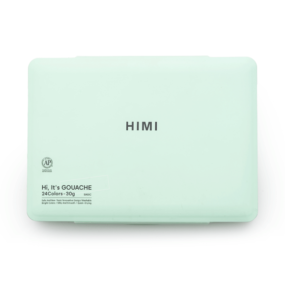 Набор гуашевых красок Jelly Cup 24×30мл зеленый пластиковый пенал HIMI