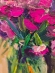 Painting Campanula and Dianthus, artist Nina Lytvyn