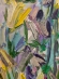 Painting Campanula and Dianthus, artist Nina Lytvyn