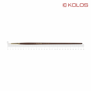 Кисть синтетика круглая Snow 1098R №1 длинная ручка KOLOS