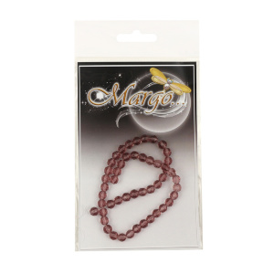 Бусины стеклянные Имитация хрусталя 6мм Светлый аметист 50шт