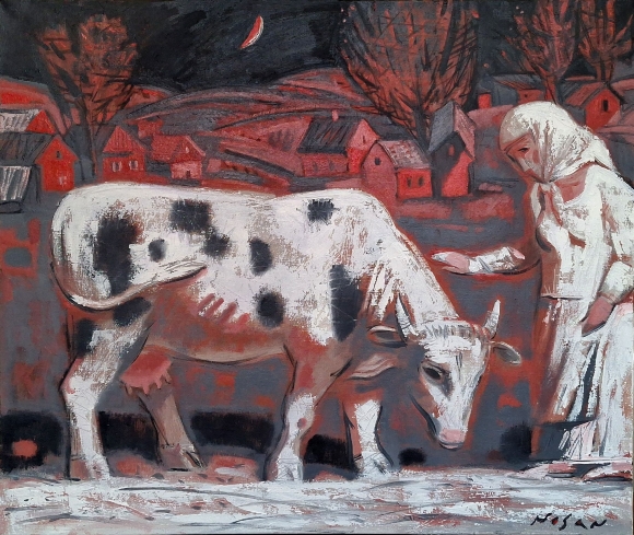 Painting Maria meets Kvitka, artist Volodymyr Nosan