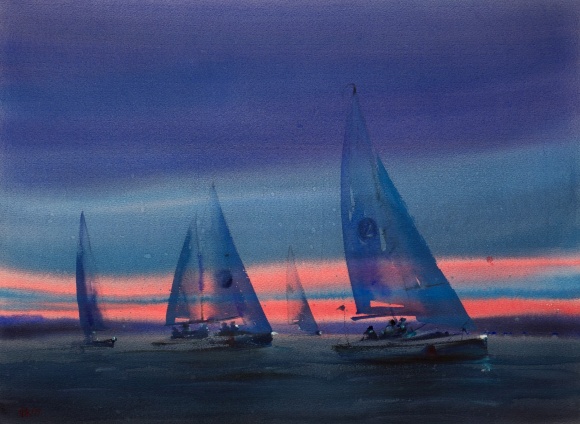 Painting Moon race 2, artist Kolomiyets Ruslan Painting Moon race 2, artist Kolomiyets Ruslan