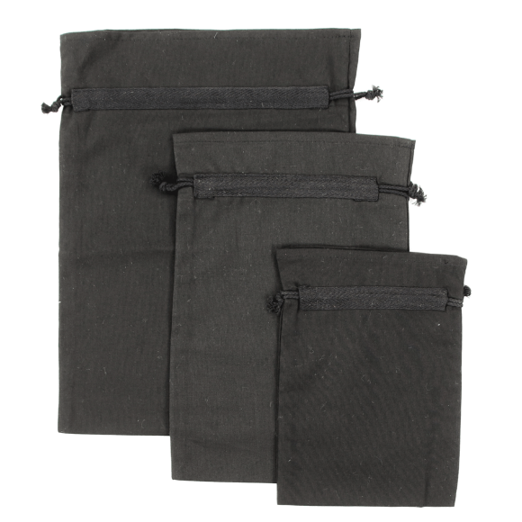 Мешочек из хлопка 20х30см черный хлопок 135 г/м2 ROSA Talent