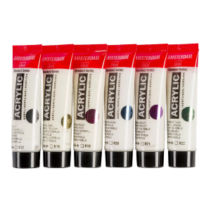 Краска акриловая AMSTERDAM (817) Белая перламутровая 20мл Royal Talens