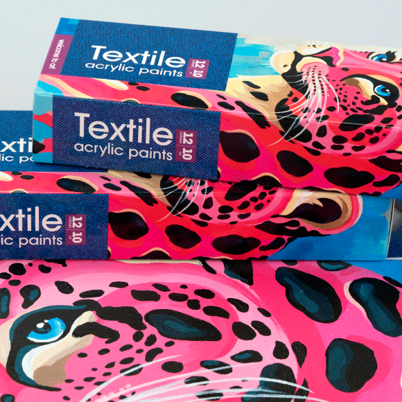 Набор акриловых красок для росписи тканей Animal 12×10мл Arteo