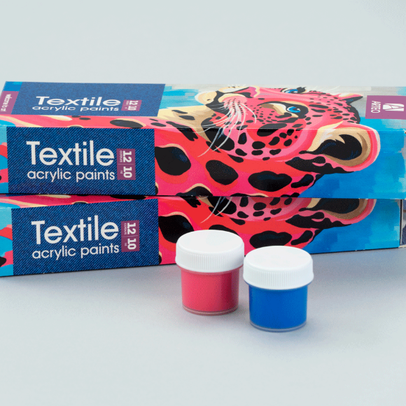 Набор акриловых красок для росписи тканей Animal 12×10мл Arteo