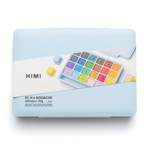 Набор гуашевых красок Jelly Cup 24×30мл голубой пластиковый пенал HIMI