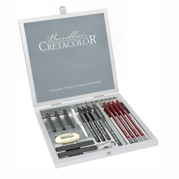 Набор для графики Silver Box 17шт Cretacolor Набор для графики Silver Box 17шт Cretacolor