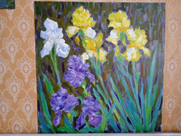 Painting  Irises,  artist Maxim Babich
