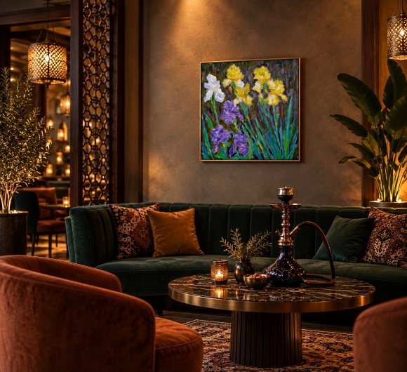 Painting  Irises,  artist Maxim Babich