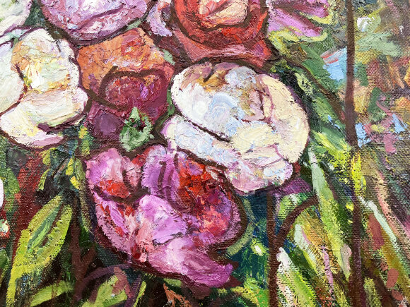 Картина Пионы, художник Русина Наталья Картина Пионы, художник Русина Наталья
