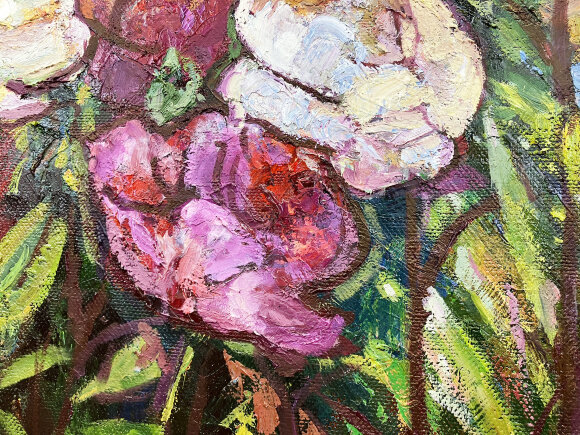 Картина Пионы, художник Русина Наталья Картина Пионы, художник Русина Наталья