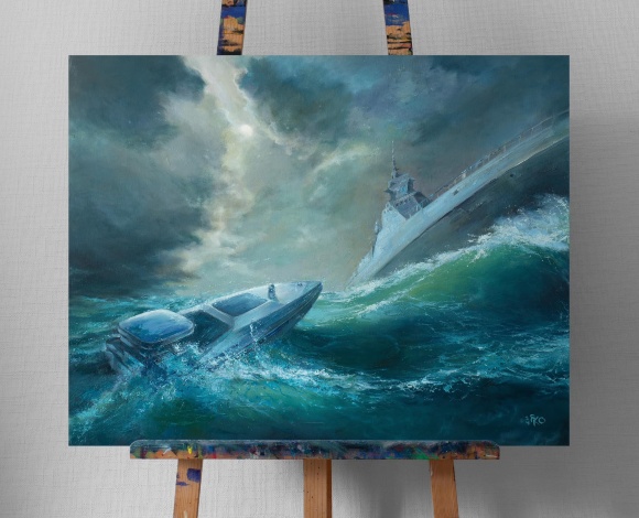 Painting Confrontation 2, artist Kolomiyets Ruslan