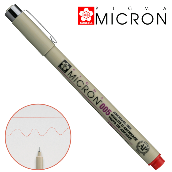 Линер PIGMA MICRON (0.05), 0,2мм Оранжевый, Sakura