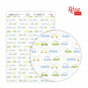 Бумага дизайнерская односторонняя „Sweet Boy“ 5 21х29,7см глянцевая 250г/м2 ROSA TALENT