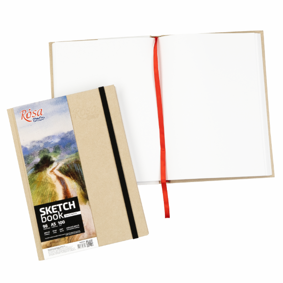 Блокнот для рисунка A5 (14,8х21см) 100г/м2 96л. кремовый ROSA Studio Блокнот для рисунка A5 (14,8х21см) 100г/м2 96л. кремовый ROSA Studio