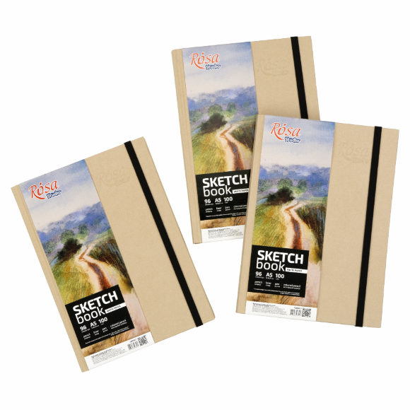 Блокнот для рисунка A5 (14,8х21см) 100г/м2 96л. кремовый ROSA Studio Блокнот для рисунка A5 (14,8х21см) 100г/м2 96л. кремовый ROSA Studio