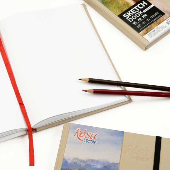 Блокнот для рисунка A5 (14,8х21см) 100г/м2 96л. кремовый ROSA Studio Блокнот для рисунка A5 (14,8х21см) 100г/м2 96л. кремовый ROSA Studio