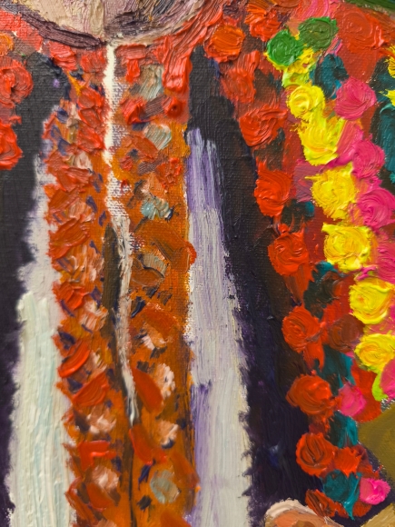 Painting Hutsuls, artist Nina Lytvyn