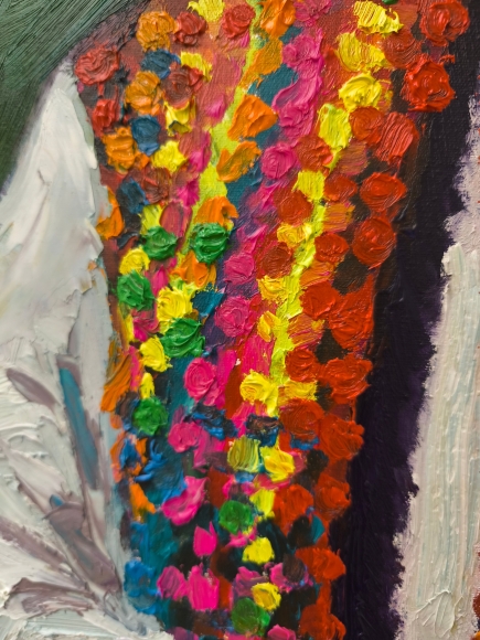 Painting Hutsuls, artist Nina Lytvyn