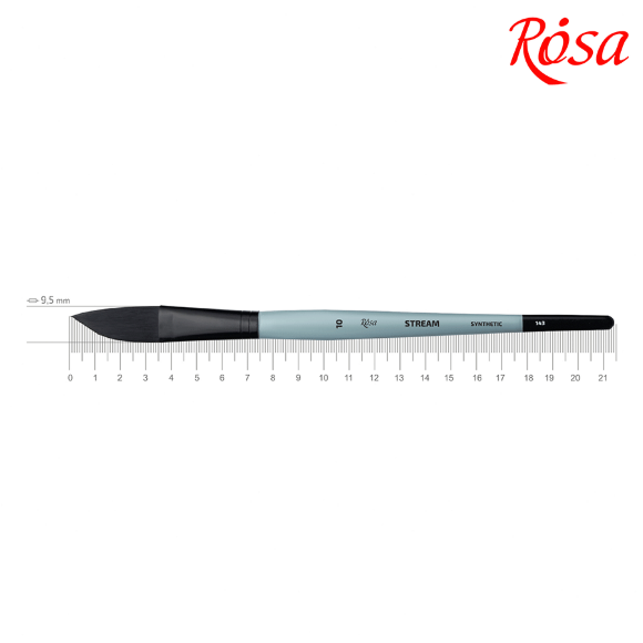 Кисть синтетика шаблевидная плоская даггер STREAM 143 короткая ручка ROSA