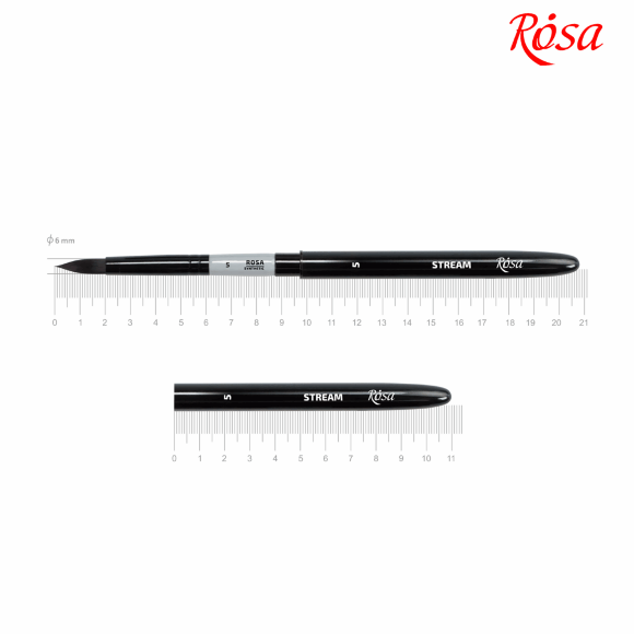 Кисть синтетика круглая TRAVEL BRUSH STREAM 158 №2 короткая ручка ROSA Кисть синтетика круглая TRAVEL BRUSH STREAM 158 №2 короткая ручка ROSA