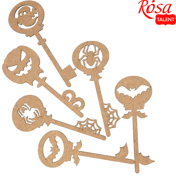Набор заготовок „Ключи“ 1 ДВП 13х5см 6шт ROSA TALENT