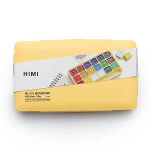 Набор гуашевых красок Jelly Cup 18×30 мл желтый пластиковый пенал HIMI