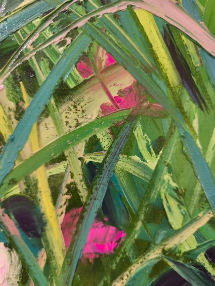 Painting Grass, artist Nina Lytvyn