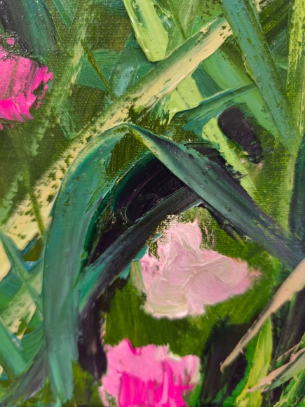 Painting Grass, artist Nina Lytvyn