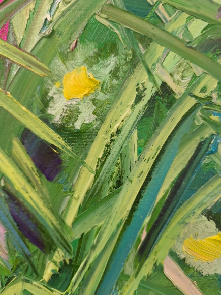 Painting Grass, artist Nina Lytvyn