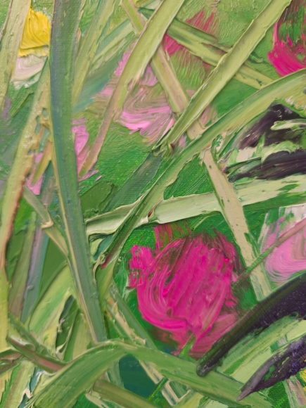 Painting Grass, artist Nina Lytvyn