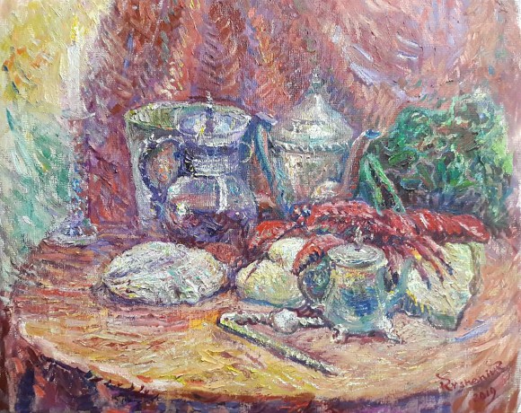 Painting Still Life with Lobster, artist Kishenyuk Peter