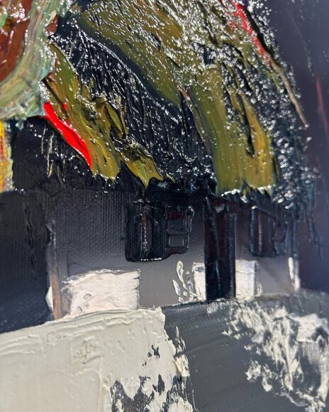 Картина Фиалка. Дом Ивана Крамского, художник Чижов Андрей Картина Фиалка. Дом Ивана Крамского, художник Чижов Андрей