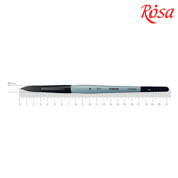 Кисть синтетика круглая STREAM 132 №0 короткая ручка ROSA Кисть синтетика круглая STREAM 132 №0 короткая ручка ROSA