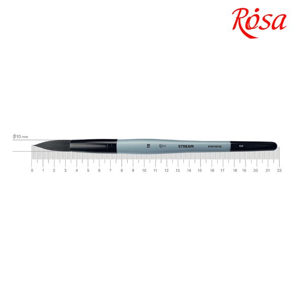 Кисть синтетика круглая STREAM 132 №0 короткая ручка ROSA Кисть синтетика круглая STREAM 132 №0 короткая ручка ROSA