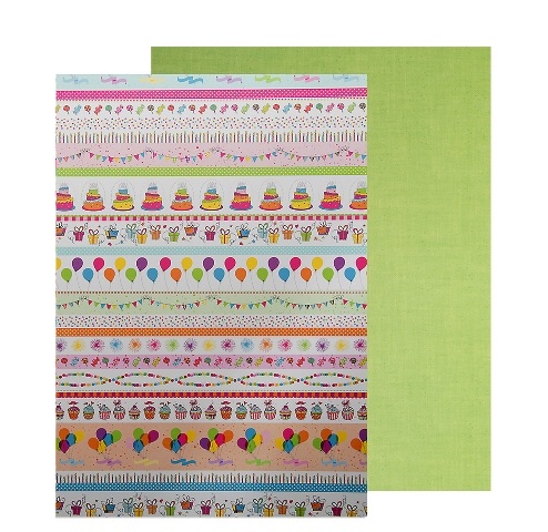 Бумага с рисунком "Праздник 1" А4(21х29,7см) двухсторонняя 300г/м2 Heyda