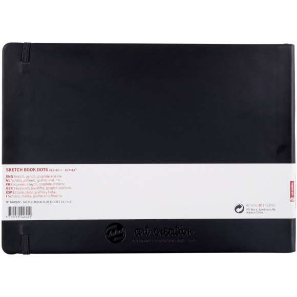 Блокнот для графики и каллиграфии в точку Talens Art Creation DOTS 30х21см 80г/м2 черный 80л Royal Talens