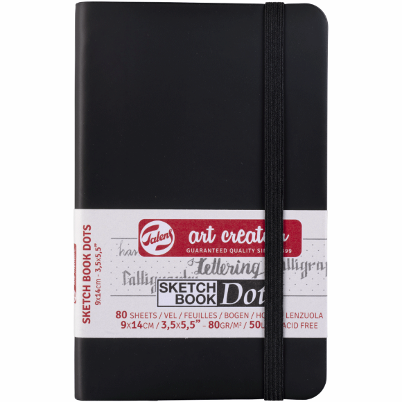 Блокнот для графики и каллиграфии в точку Talens Art Creation DOTS 30х21см 80г/м2 черный 80л Royal Talens