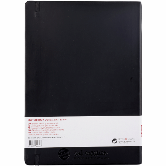Блокнот для графики и каллиграфии в точку Talens Art Creation DOTS 30х21см 80г/м2 черный 80л Royal Talens