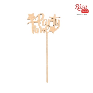 Заготовка топера „Party Time“ фанера 6,8х13,9см 5шт ROSA TALENT