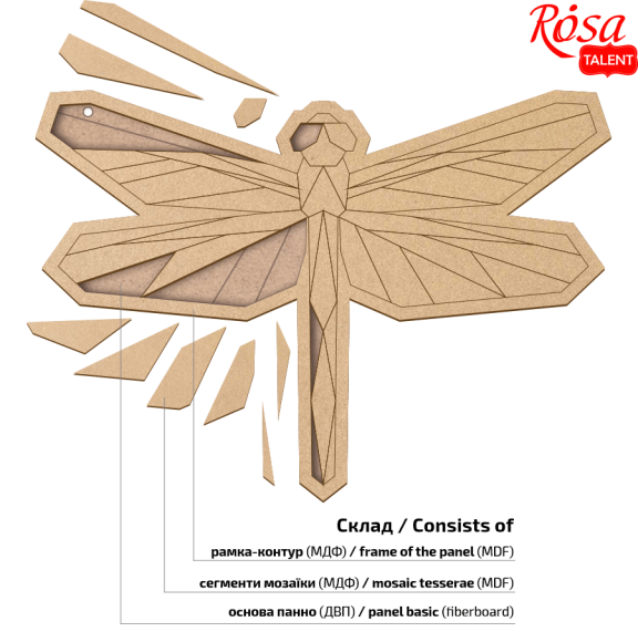 Base for decorating the mosaic panel "Grandmother" 2 MDF 46x32 cm ROSA TALENT