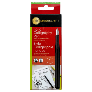 Набор для каллиграфии Italic Calligraphy Pen Medium (перо черный картридж конвертер) Manuscript