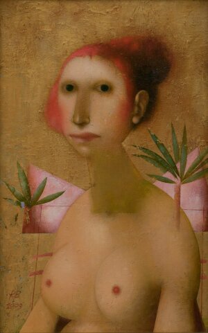 Painting Redheaded Angel, artist Radko Vladimir Painting Redheaded Angel, artist Radko Vladimir