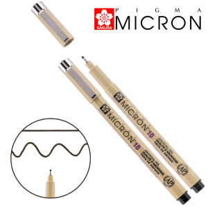 Линер PIGMA MICRON (10), 0,6мм черный Sakura