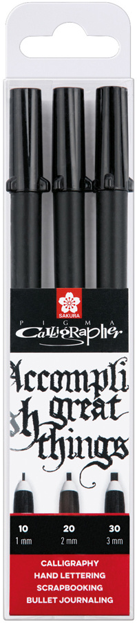 Набор ручек для каллиграфии PIGMA CALLIGRAPHER 3шт Sakura